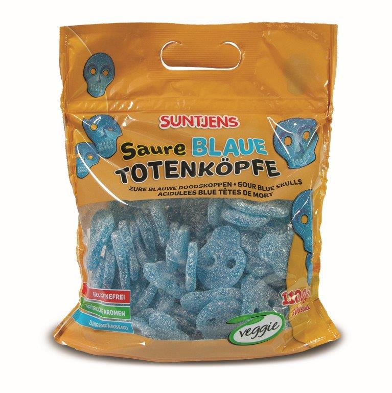 14110 Sauer Blaue Totenköpfe 100 Stück DOYPACK Veggie